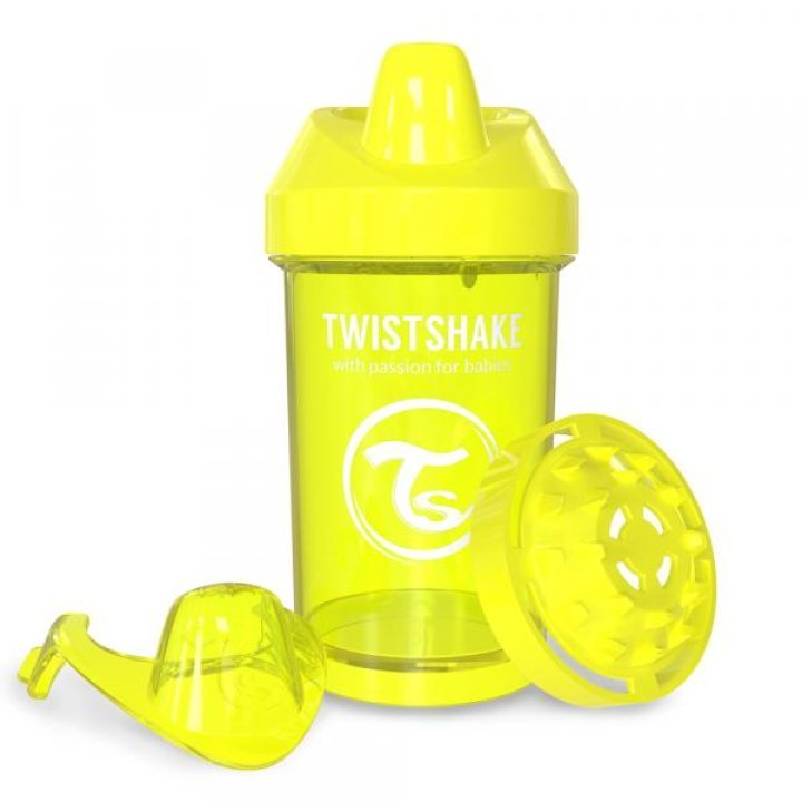 Twistshake чашка-непроливайка 300мл 8+мес Желтая (78066)