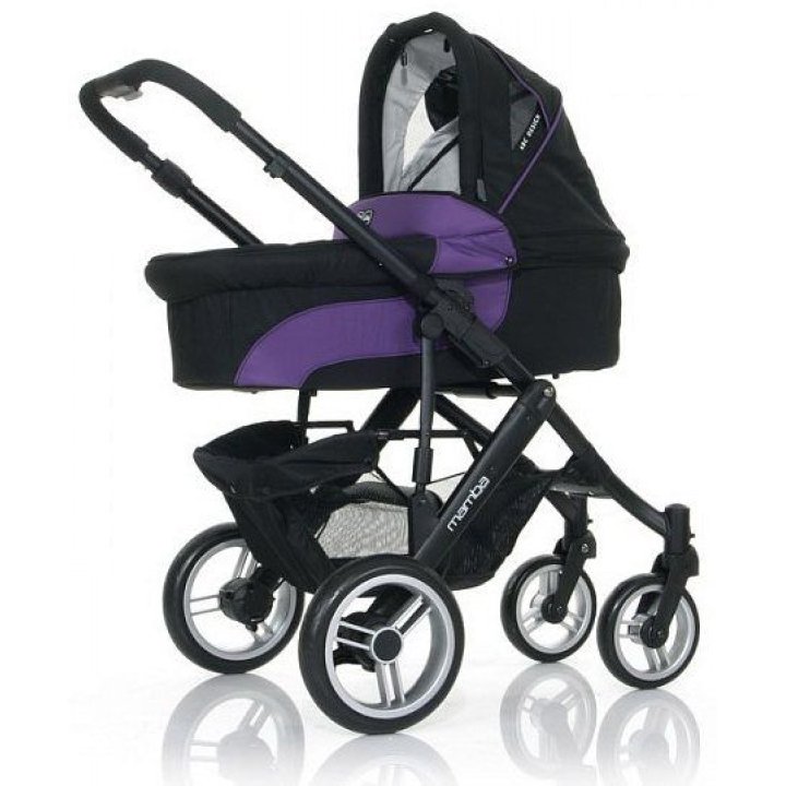 Универсальная коляска 2 в 1 ABC design Mamba purple-black