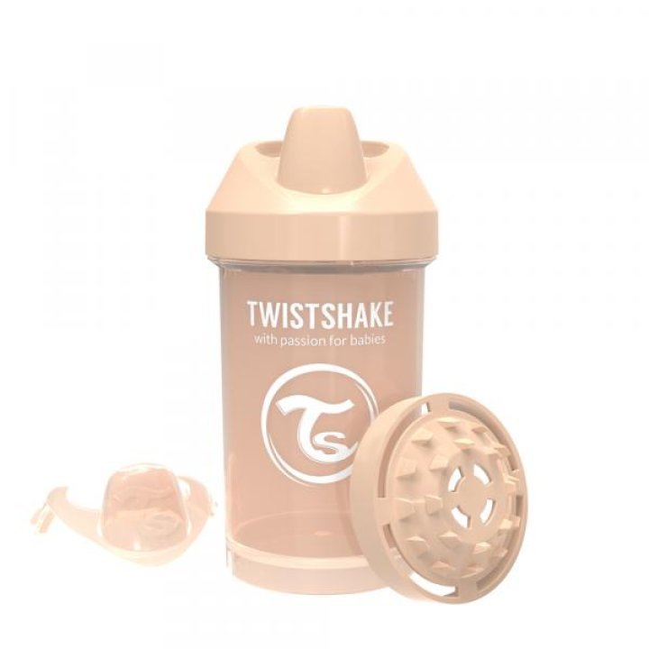Twistshake чашка-непроливайка 300мл 8+мес Бежевая (78277)