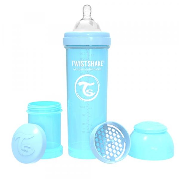 Twistshake антиколиковая бутылочка 330мл Светло-голубая (78262)