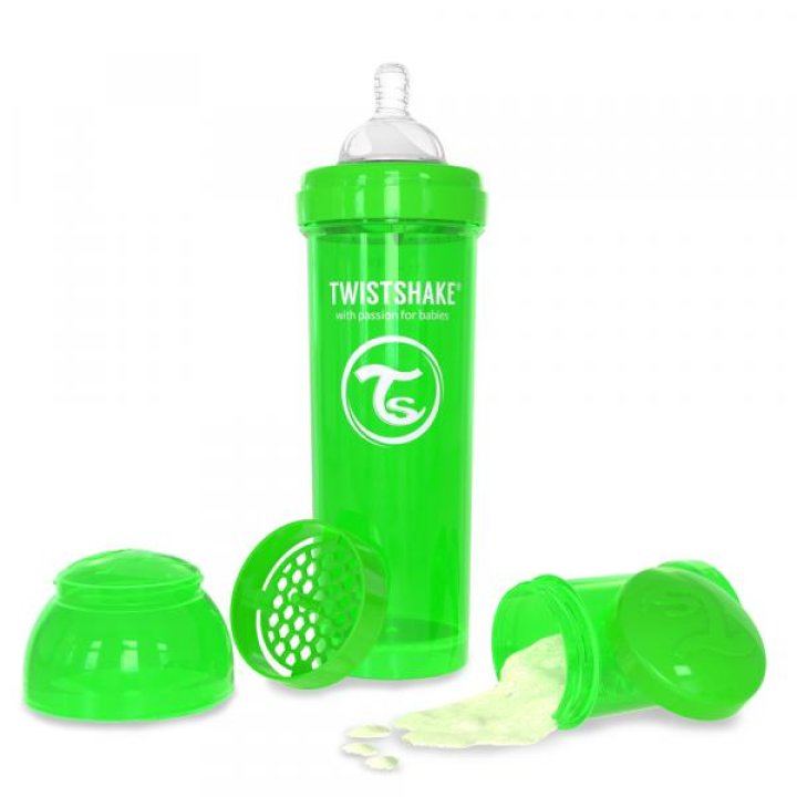 Twistshake антиколиковая бутылочка 330мл Зеленая (78016)