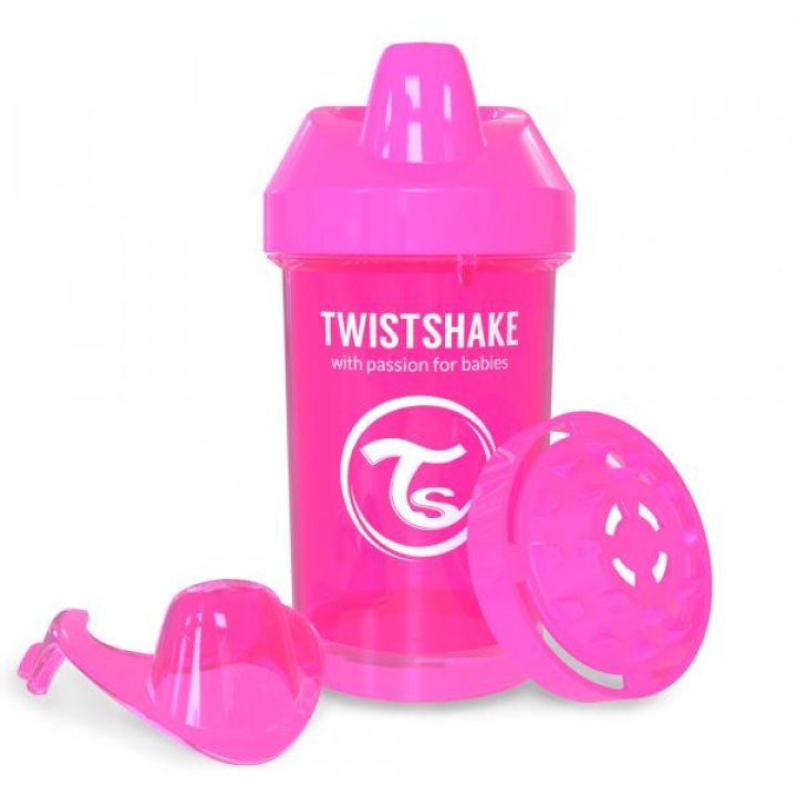 Twistshake чашка-непроливайка 300мл 8+мес Розовая (78058)