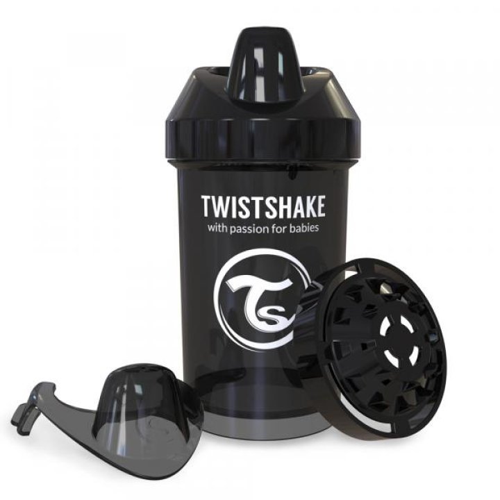 Twistshake чашка-непроливайка 300мл 8+мес Черная (78067)