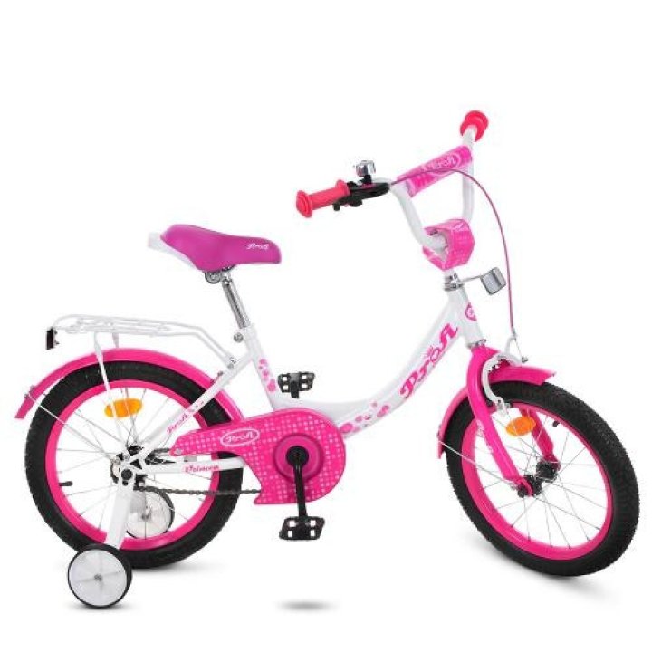 Велосипед детский Prof1 16 Y1614 Princess Бело-малиновый (int_Y1614)