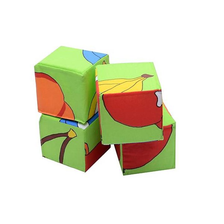 Набор кубиков Розумна Играшка Фрукты Мягкие Разноцветный (2-09943)