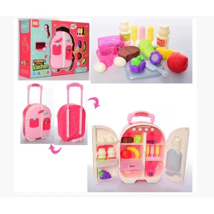 Детский игровой набор Bambi Холодильник-чемодан с продуктами (М-6903317157389)