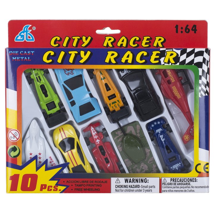 Набор мини транспорта GW City Racer 1:64 10шт. (6489103)