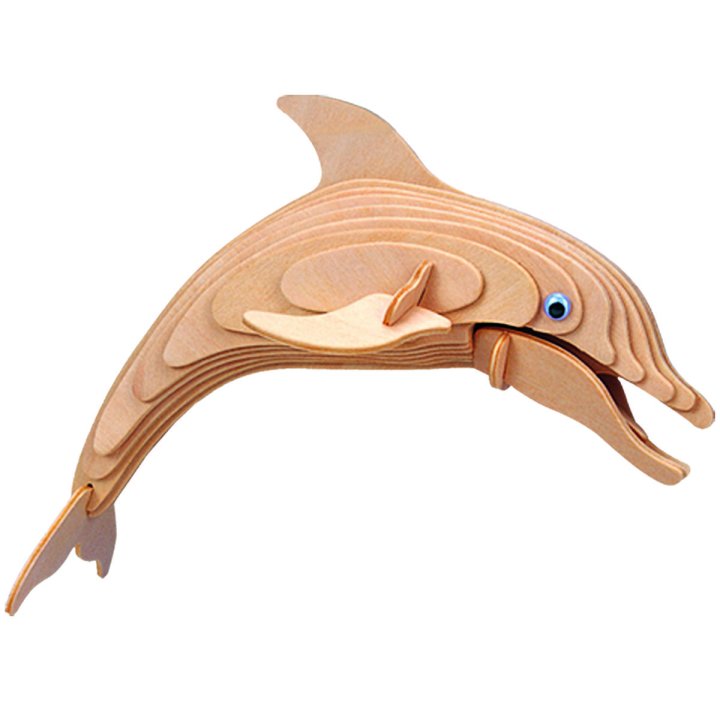 3D пазл Игрушки из дерева Дельфин (Ш002)