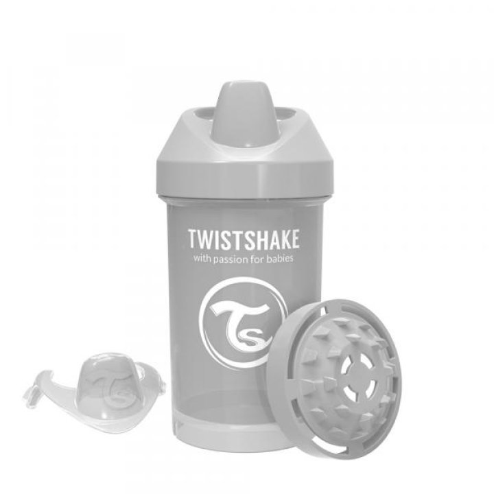 Twistshake чашка-непроливайка 300мл 8+мес Серая (78278)