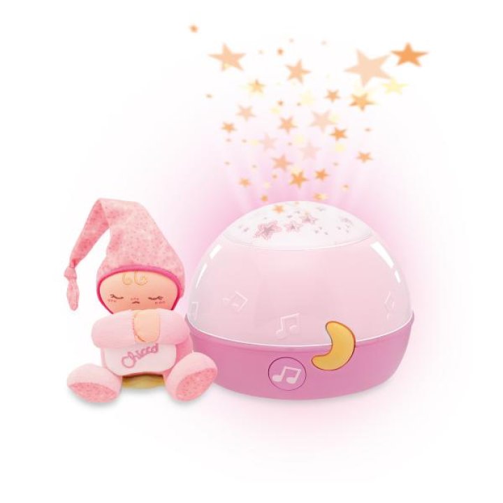 Детский ночник-проектор Chicco Звезды Розовый
